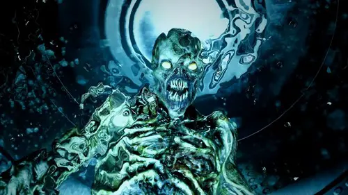 Image of a blue zombie on Terminus in Black Ops 6 Zombies