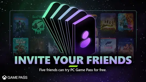 promotional image of the Xbox Game Pass friend referral program