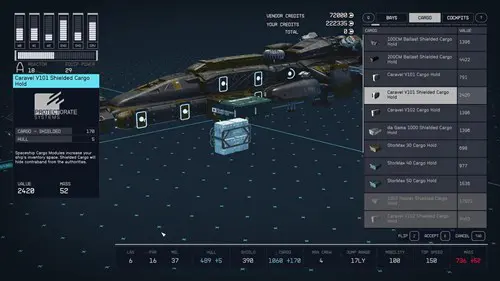 a Shielded Cargo Hold, which lets you smuggle contraband in Starfield